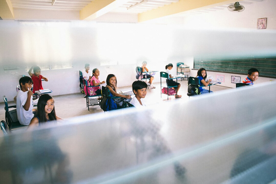 healthcare workers in class