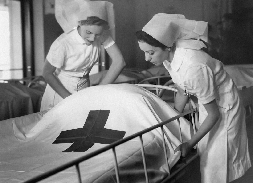nurse practicing skills